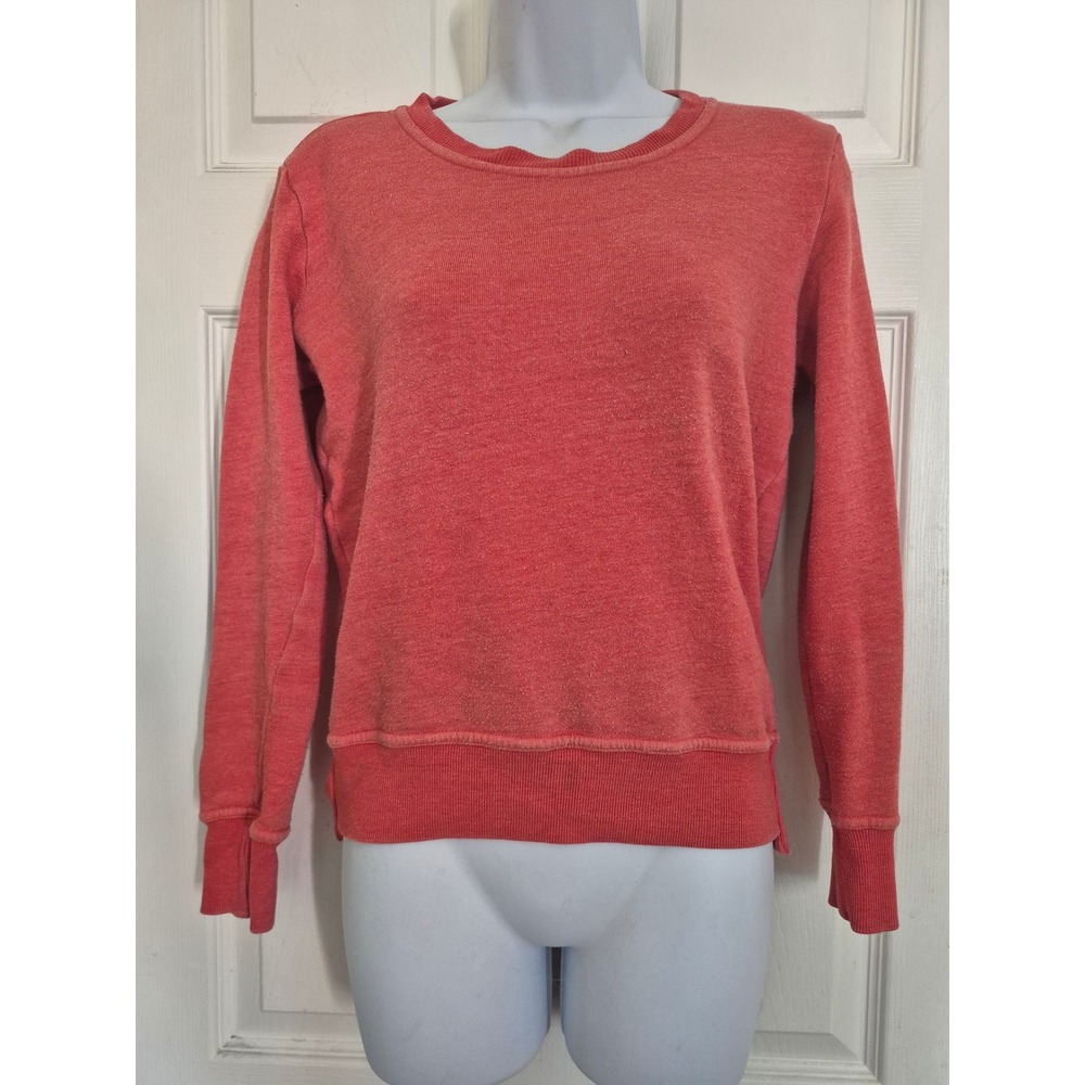 Marine Layer Womens Coral Pink Heather Crewneck Sweatshirt Size XS California